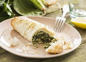 Spinach filo