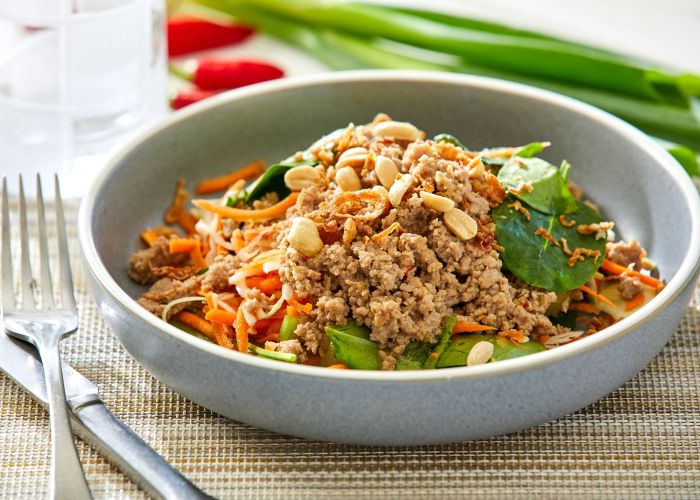 Pork larb salad